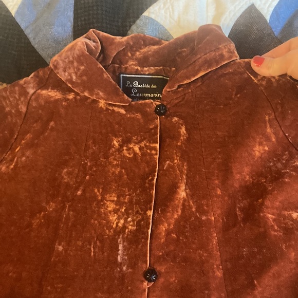 Adorable rust orange velvet - Picture 5 of 6